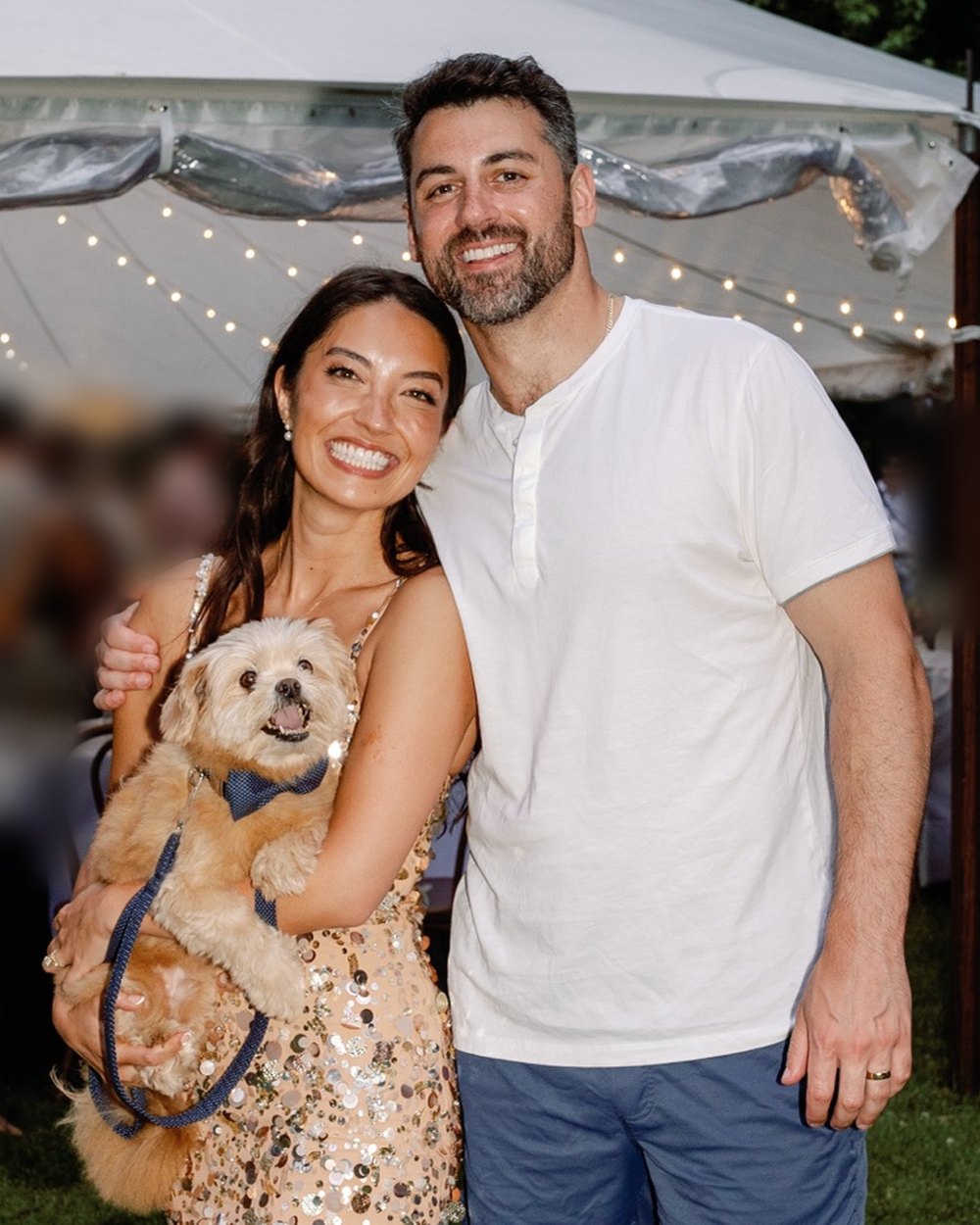 Dr. Benjamin Subtelny with his wife, Laura, and their dog, Sam